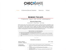 Tablet Screenshot of checkmateresume.com